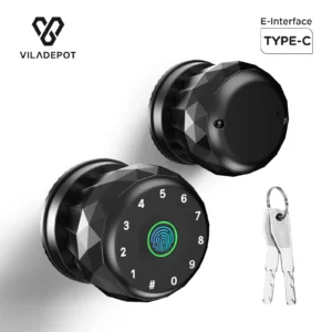 Viladepot Smart Lock Fingerprint Door Lock TYPE-C Interface App Control