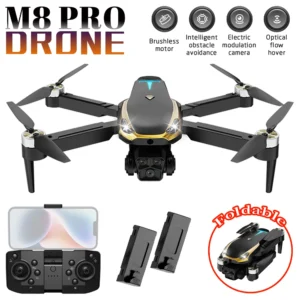 M8 PRO Brushless Motor Drone with 2 Battreys, Intelligent Obstacle